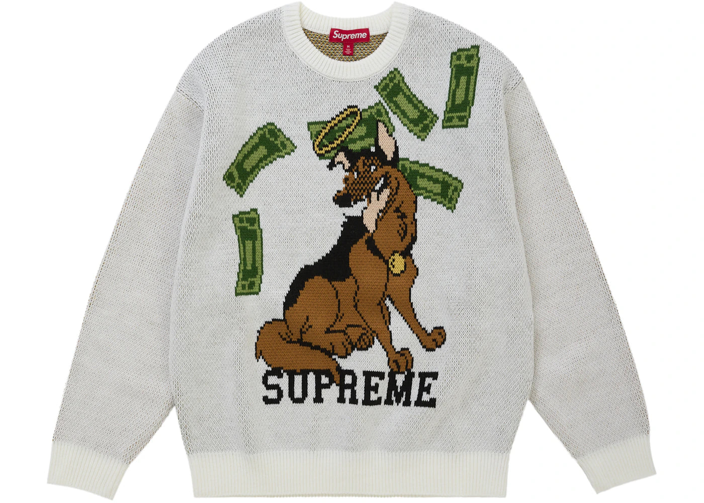 Supreme All Dogs Go To Heaven Sweater White -1