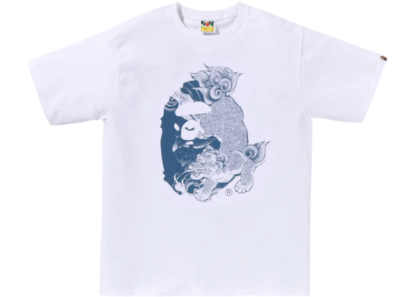 BAPE A Bathing Ape Japanese Tattoo Big Ape Head Tee White -1