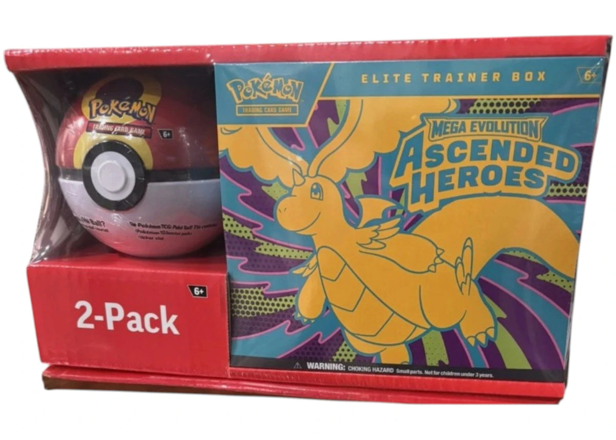 2026 Pokémon Mega Evolution Ascended Heroes Elite Trainer Box + Pokeball Sam's Club Bundle (Pokeball Color May Vary) -1