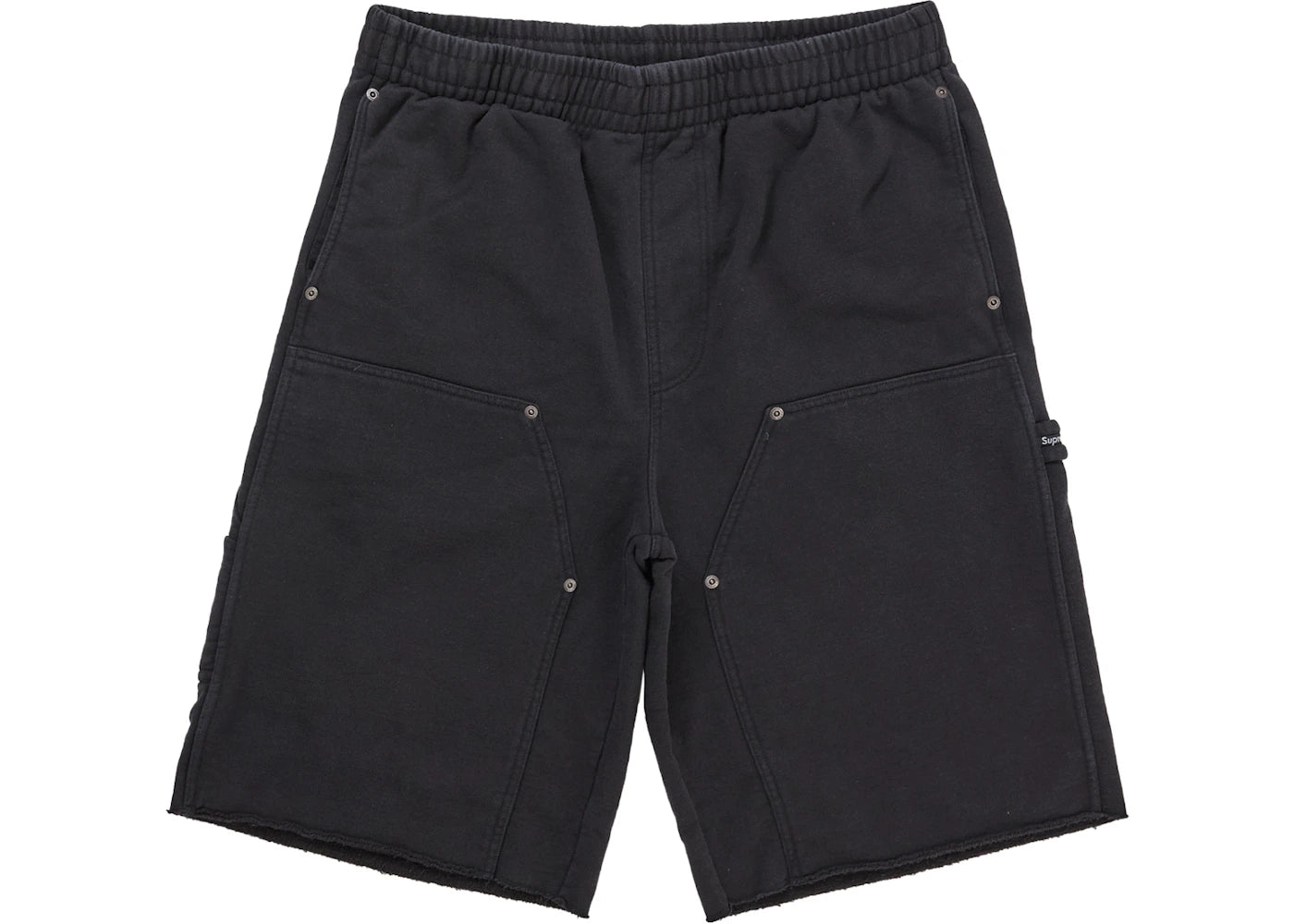 Supreme Double Knee Painter Sweatshort Black -1