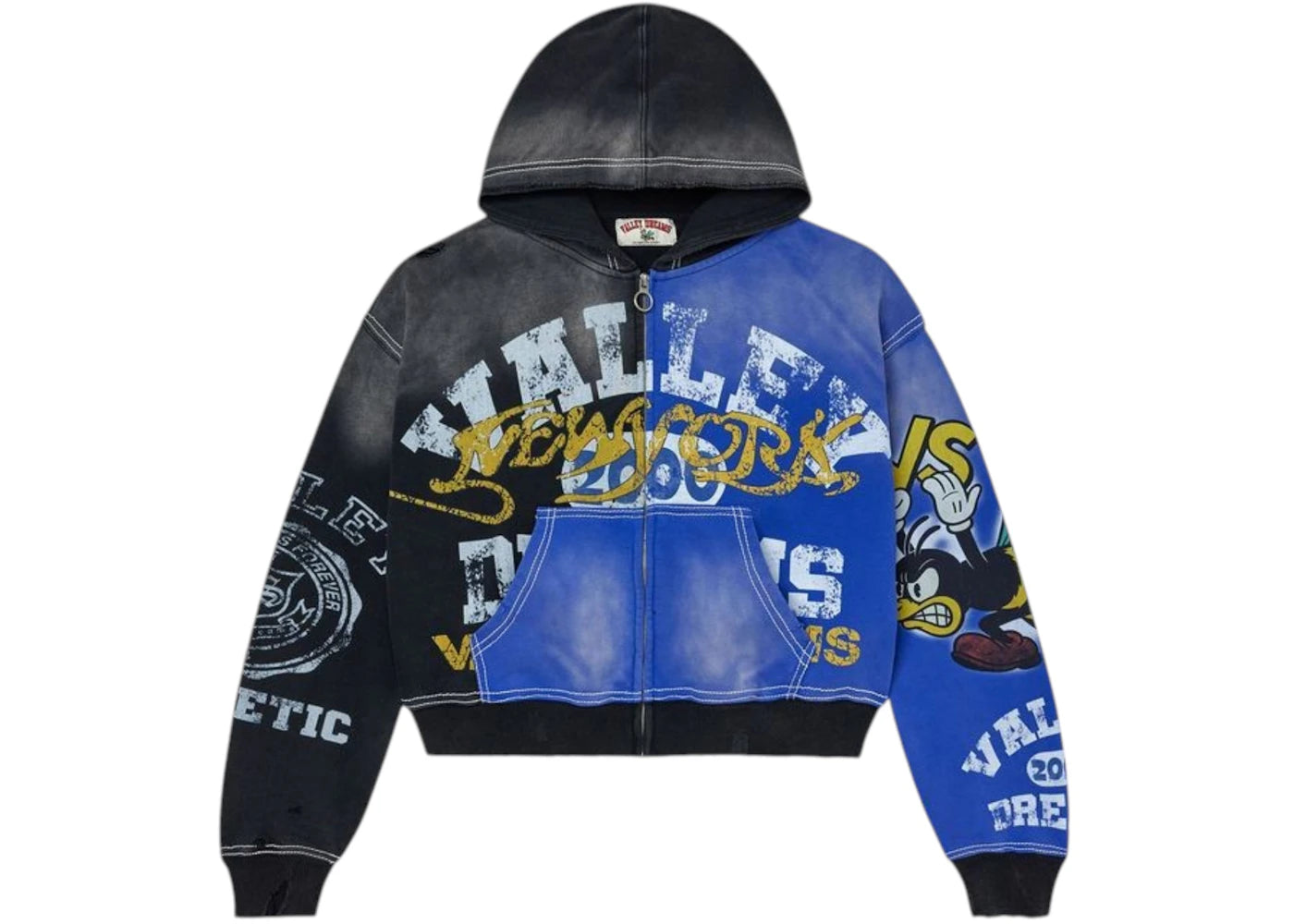 Vale Forever Bipolar Big Zip Up Hoodie Grey -1