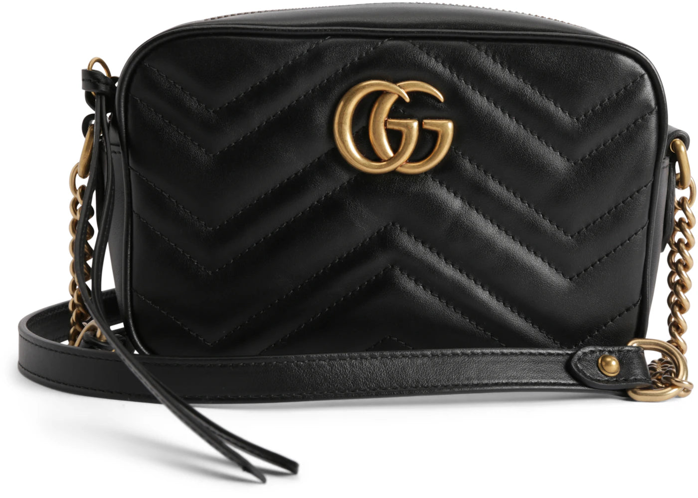 Gucci GG Marmont Camera Bag Matelasse Mini Black -1