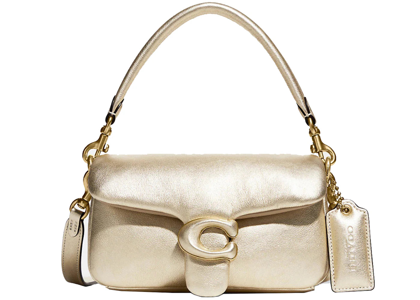 Coach Pillow Tabby Shoulder Bag 18 Metallic Soft Gold -1