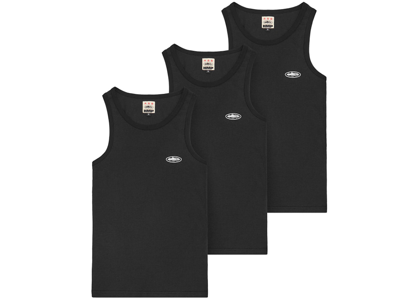 Corteiz HMP Essentials Tank Top (3 Pack) Black -1