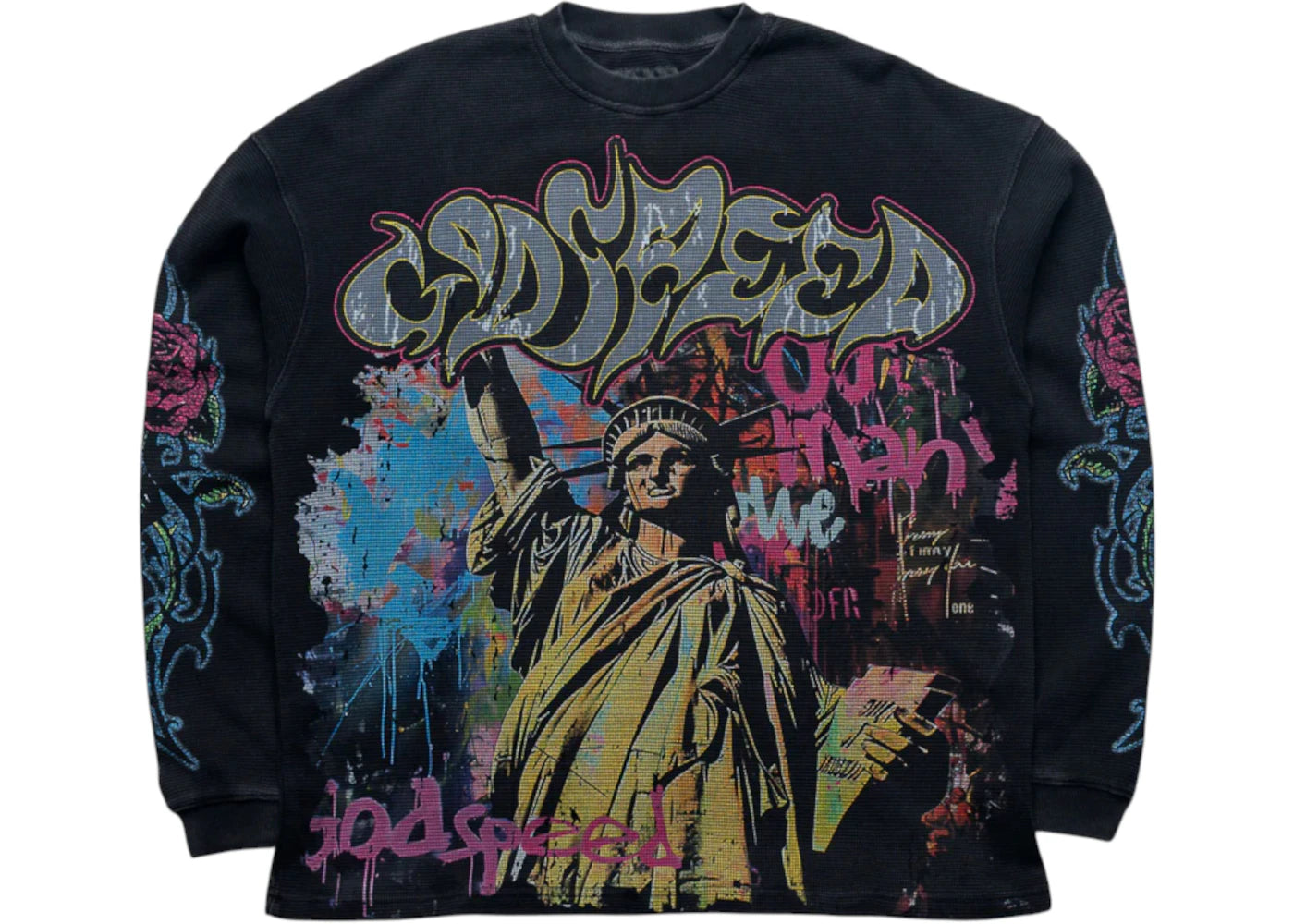 Godspeed Vandal Thermal L/S Tee T-shirt Black Wash -1