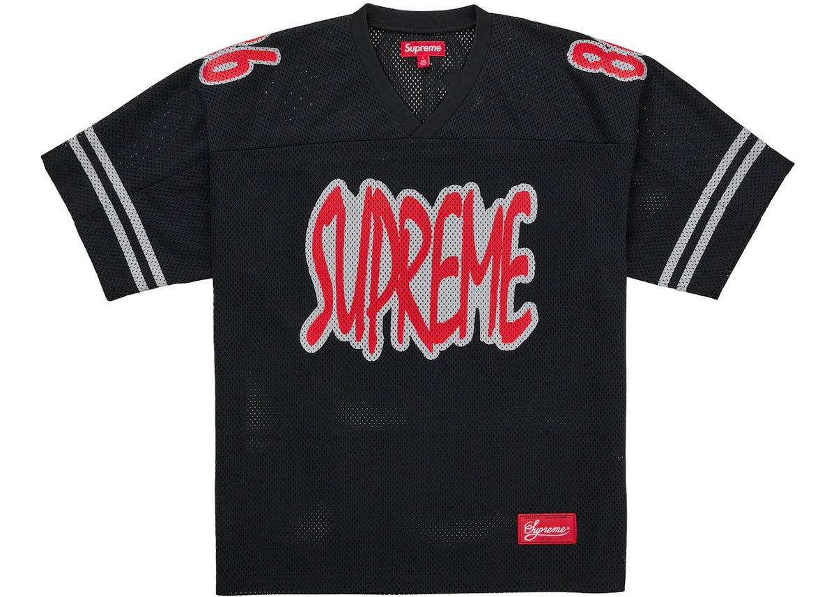 Supreme Reflective Football Jersey Black -1