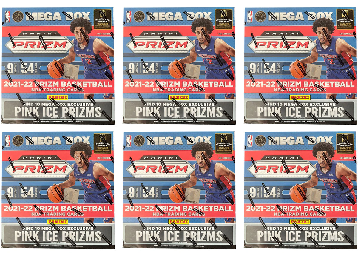 2021-22 Panini Prizm Basketball Mega Box (Pink Ice Prizms) 6x Lot -1
