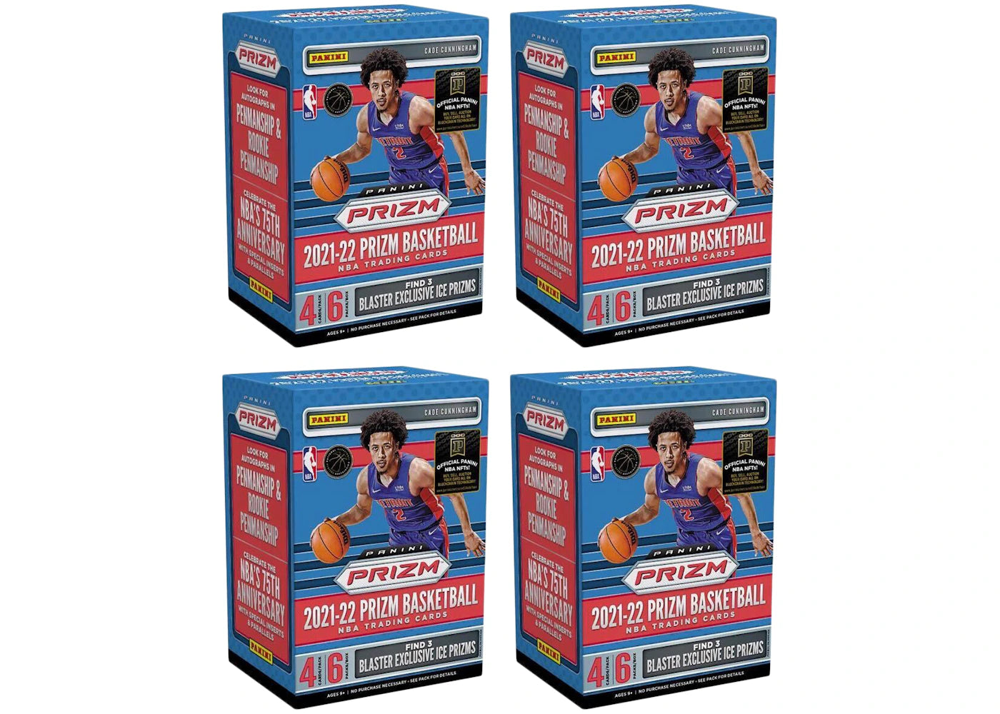 2021-22 Panini Prizm Basketball Blaster Box (Ice Prizms) 4x Lot -1