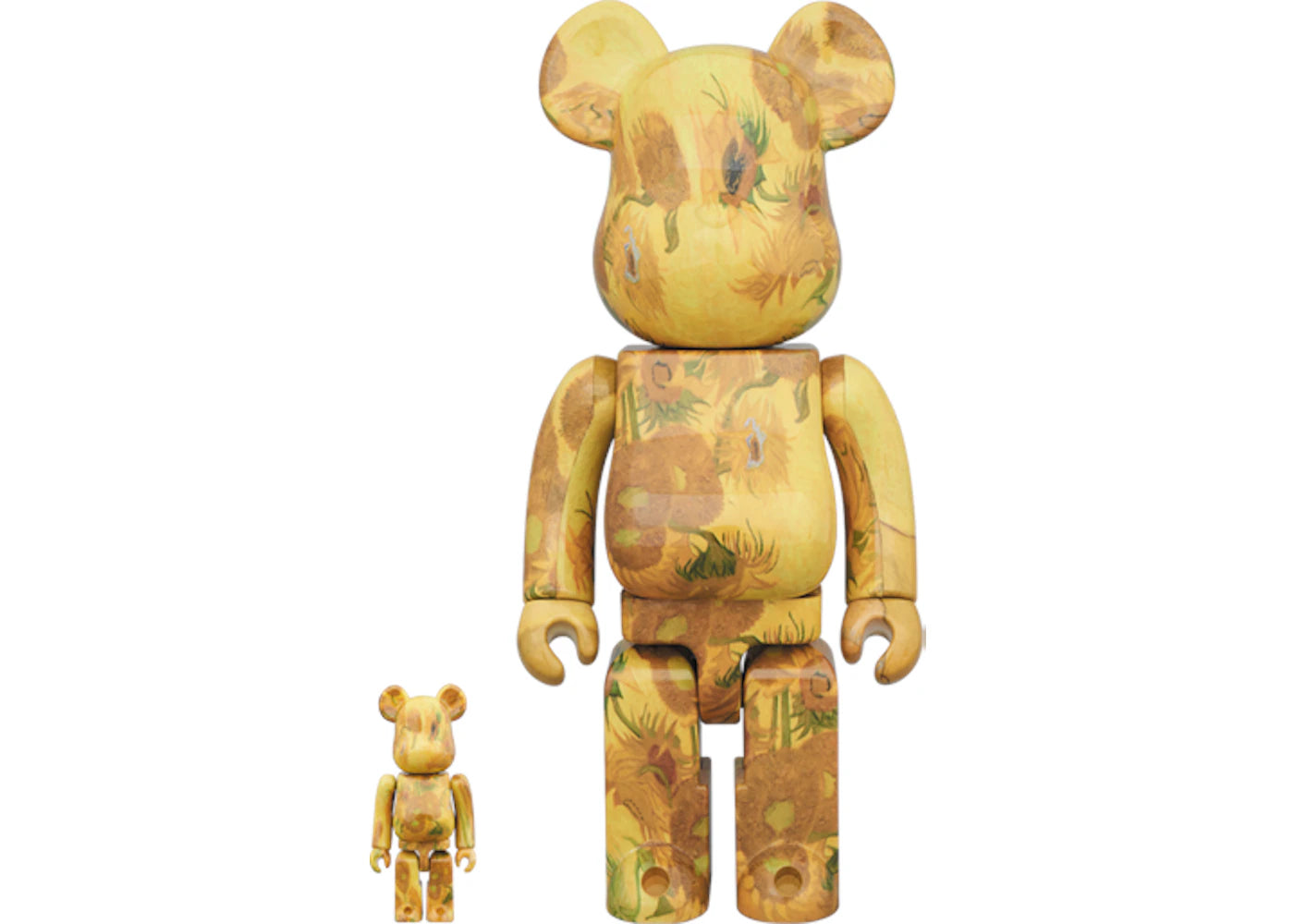 Bearbrick x Van Gogh Museum Sunflowers 100% & 400% Yellow -1