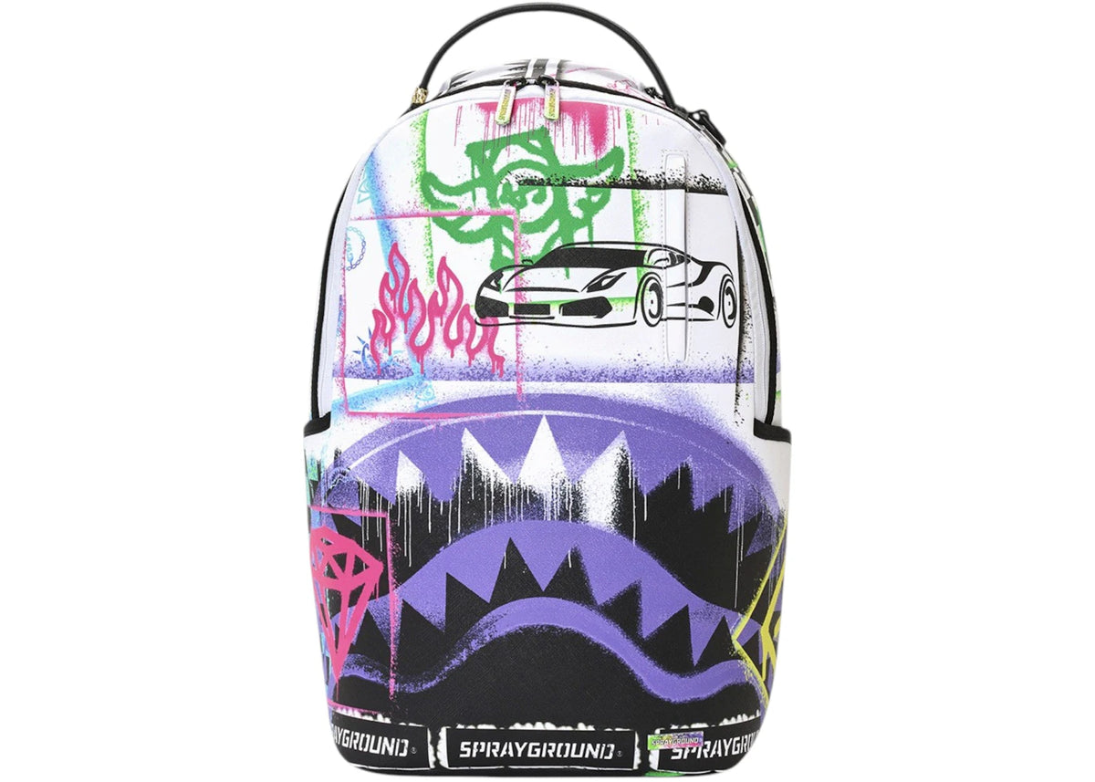 Sprayground Stencil Shark Backpack Multicolor -1