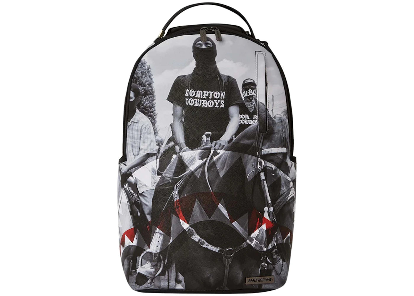 Sprayground Compton Cowboys Riding Alone Backpack Black/White -1