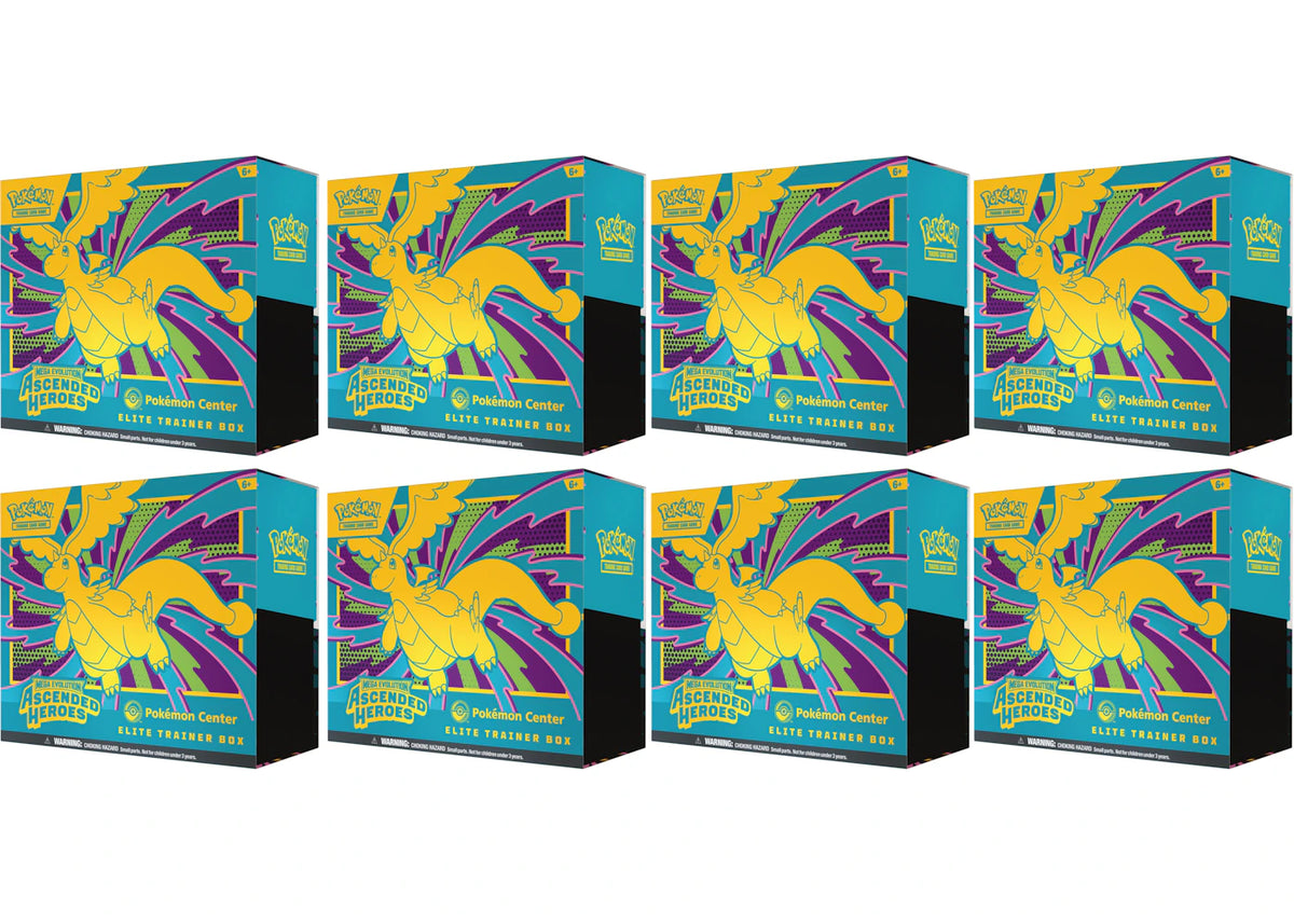 2026 Pokémon Mega Evolution Ascended Heroes Pokemon Center Elite Trainer Box 8x Lot -1