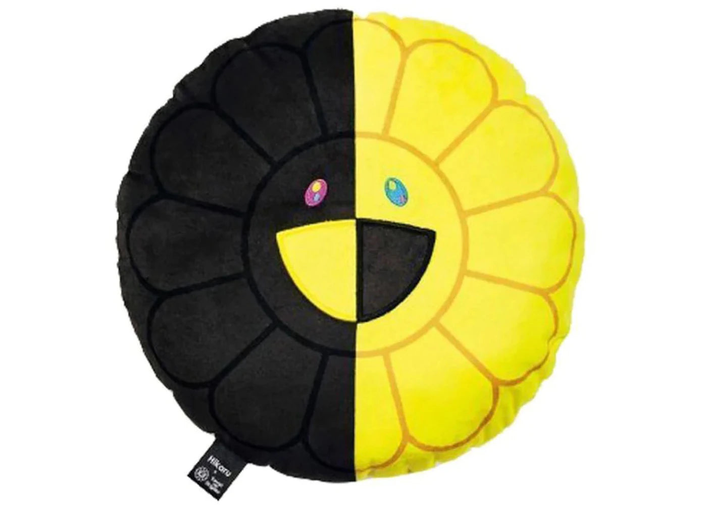 Takashi Murakami x Hikaru x Smart Magazine Flower Plush 30CM Black/Yellow -1