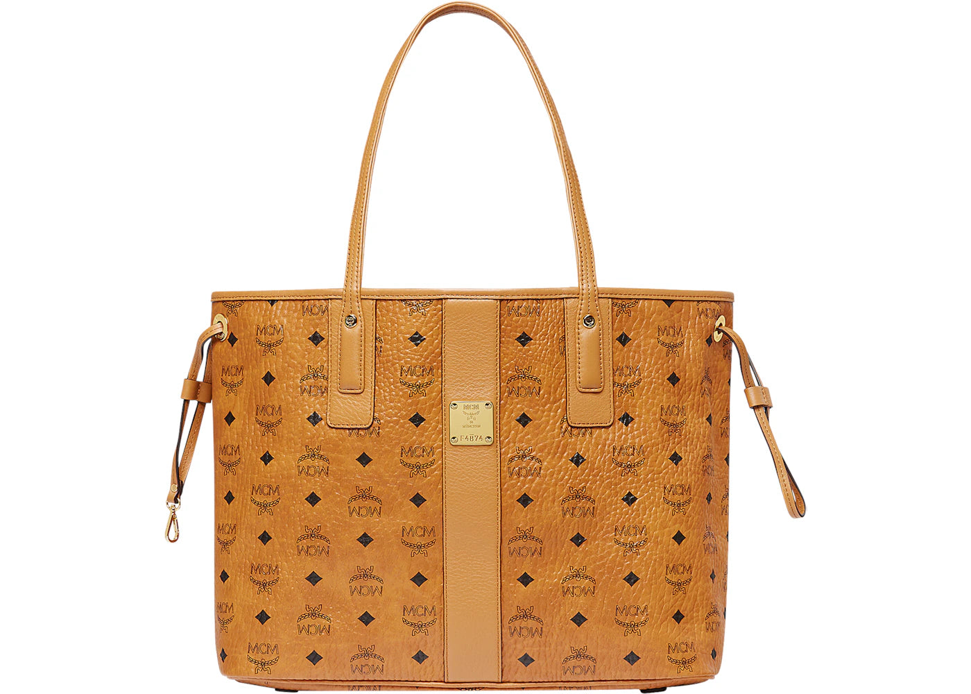 MCM Reversible Liz Shopper Visetos Medium Cognac -1