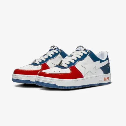 Bape Sta Low White Blue - MTHOR SHOP