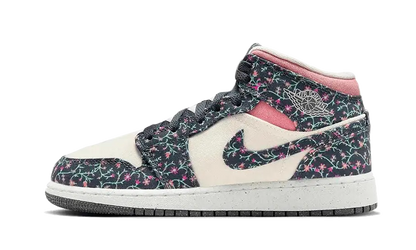 Jordan 1 Retro Mid ALT SE Floral  FJ3450-001 MTHOR SHOP