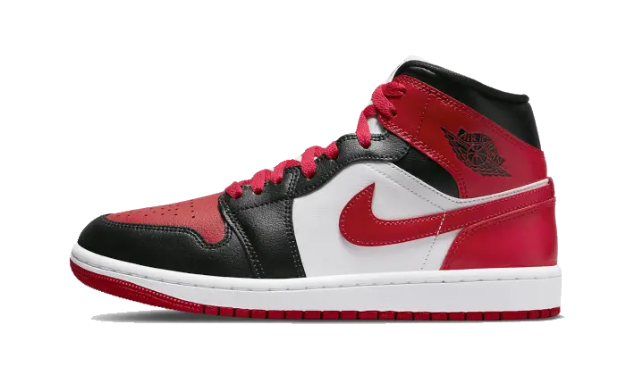 Air Jordan 1 Mid White Bred Toe