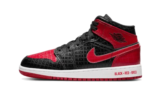 Air Jordan 1 Mid Bred Text