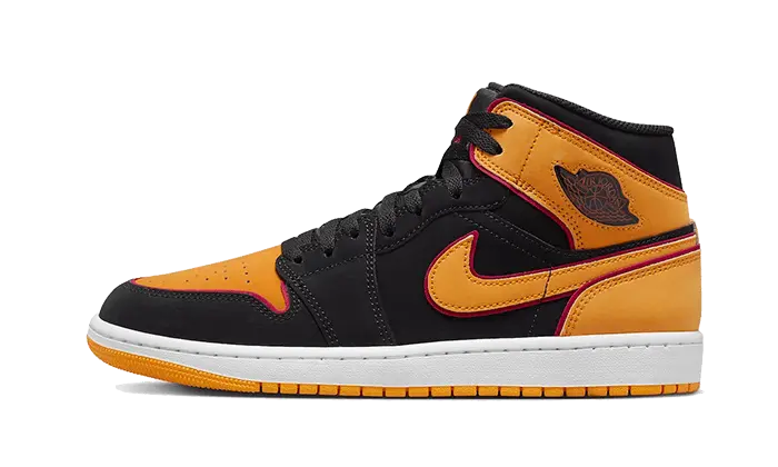 Air Jordan 1 Mid Fat Tongue Black Orange