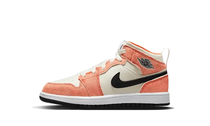 Air Jordan 1 Mid SE Orange Suede Enfant (PS)