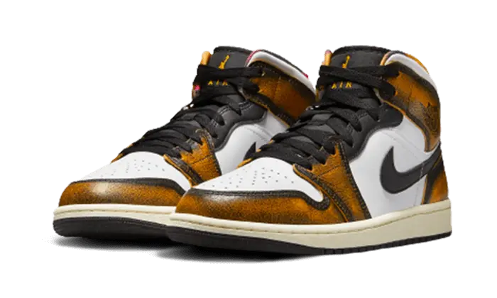 Air Jordan 1 Mid SE Orange Wear-Away