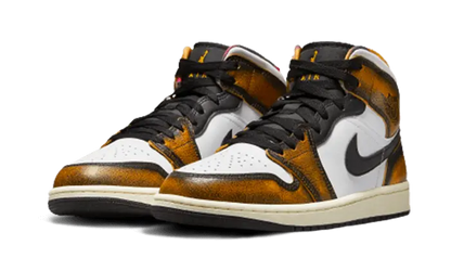 Air Jordan 1 Mid SE Orange Wear-Away