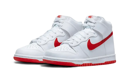 Dunk High White Picante Red