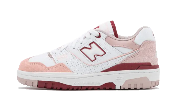 New Balance 550 White Scarlet Pink