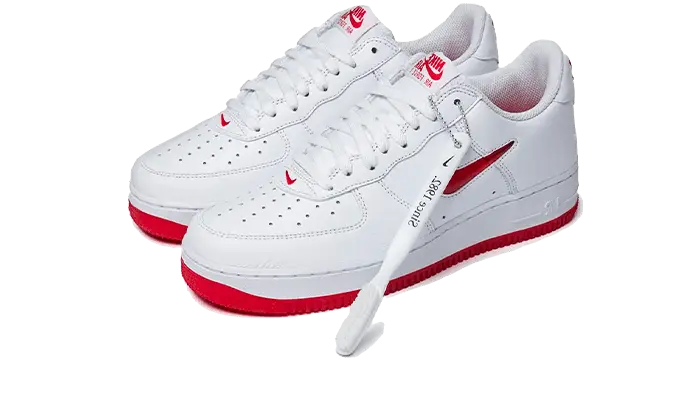 Nike air force with red swoosh discount