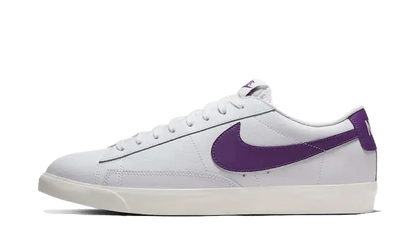 Nike Blazer Low Leather White Purple - CI6377-103