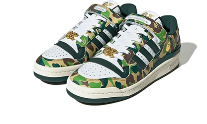 Adidas Forum 84 Low Bape 30th Anniversary Green Camo