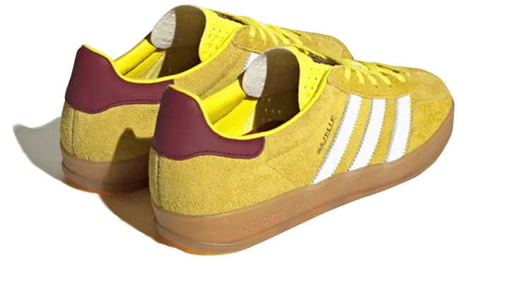 Adidas Gazelle Indoor Bright Yellow Burgundy