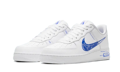 Nike Air Force 1 Low Sketch Blue Swoosh - CW7581-100