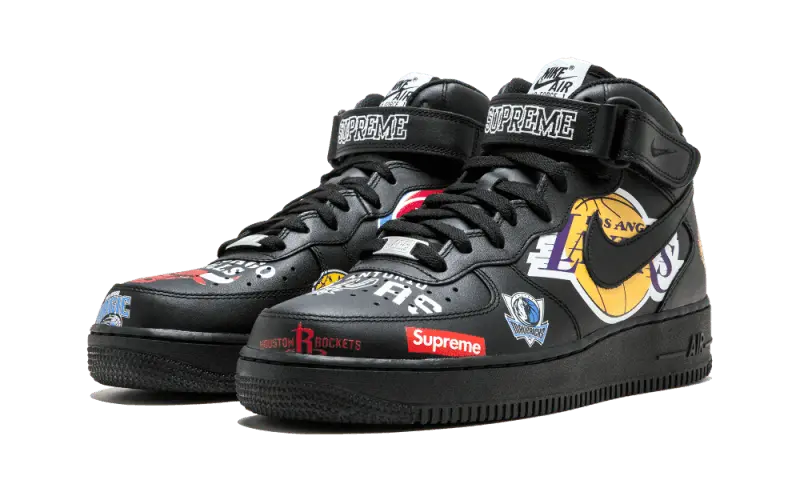 Nike Air Force 1 Mid Supreme NBA Black - AQ8017-001