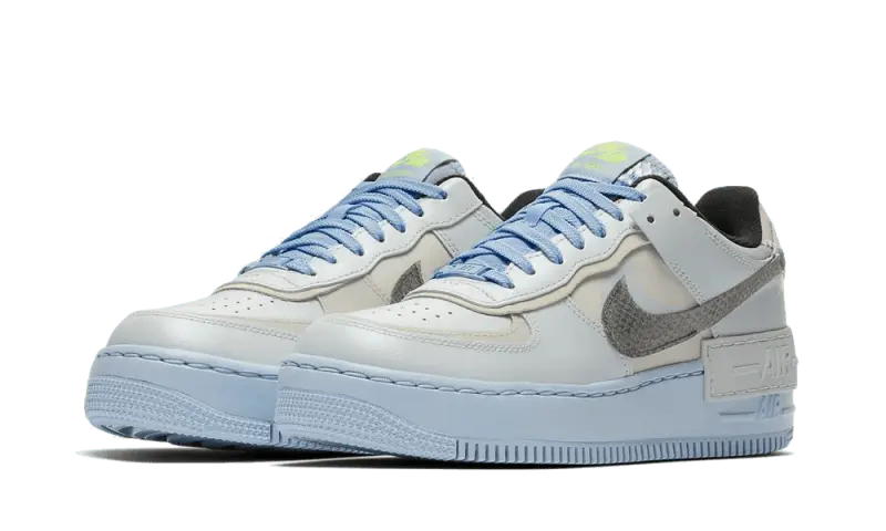 Nike Air Force 1 Shadow Pure Platinum Snakeskin Blue - CV3027-001