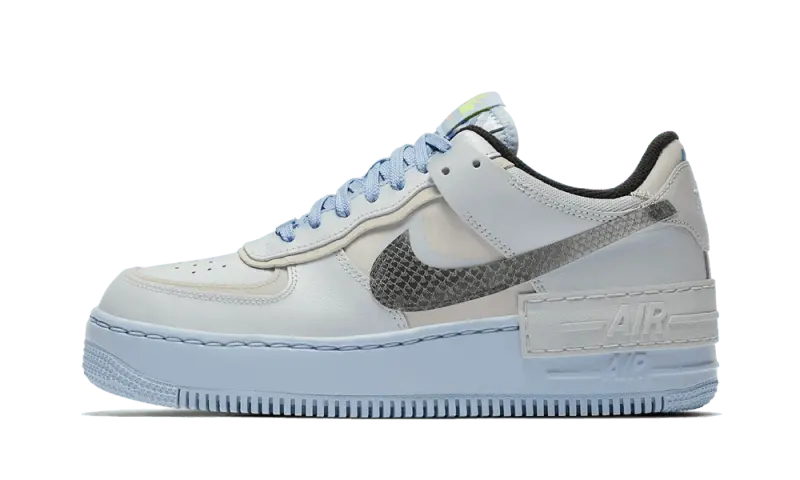 Nike Air Force 1 Shadow Pure Platinum Snakeskin Blue - CV3027-001