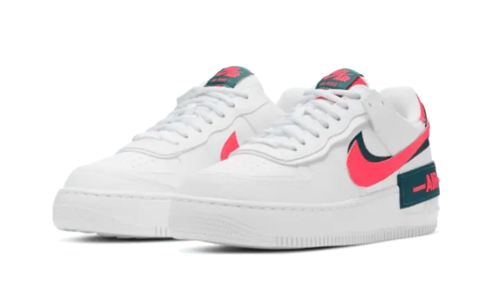 Nike Air Force 1 Shadow White Dark Teal Solar Red - DB3902-100