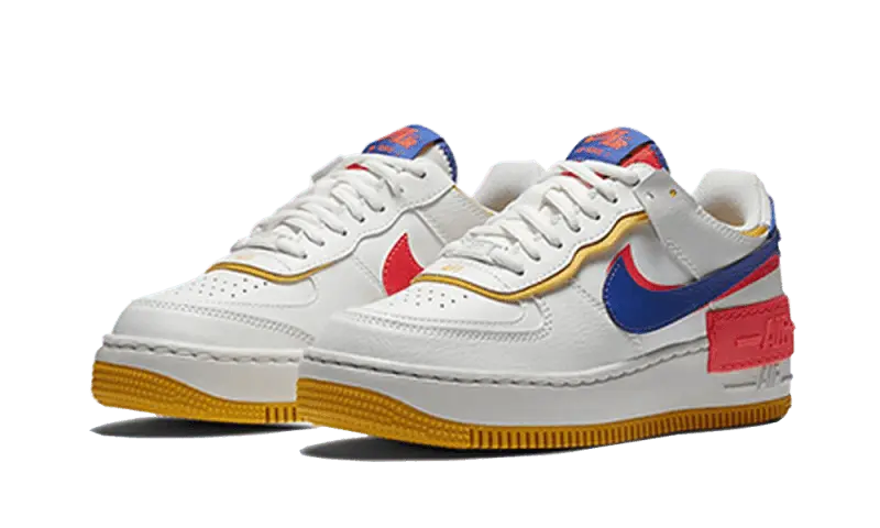 Nike Air Force 1 Shadow White Flash Crimson Astronomy Blue - CI0919-105