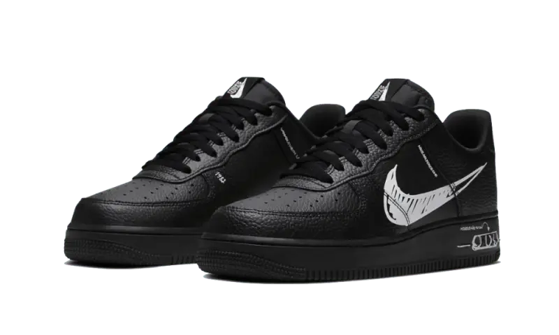 Nike air force 1 logo nero cheap