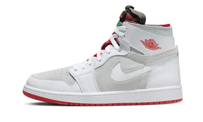 Air Jordan 1 High Zoom Air CMFT White Red Silver Concord