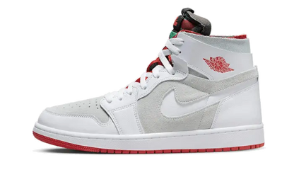 Air Jordan 1 High Zoom Air CMFT White Red Silver Concord