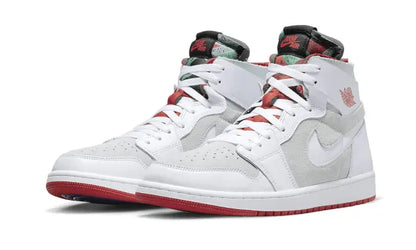 Air Jordan 1 High Zoom Air CMFT White Red Silver Concord