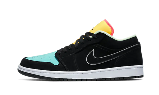 Air Jordan 1 Low Black Aurora Green Laser Orange - CK3022-013