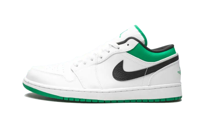 Air Jordan 1 Low White Lucky Green Black - 553558-129