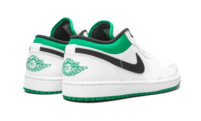 Air Jordan 1 Low White Lucky Green Black - 553558-129