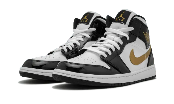 Air Jordan 1 Mid Black Gold - 852542-007