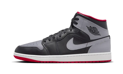 Air Jordan 1 Mid Black Grey Red