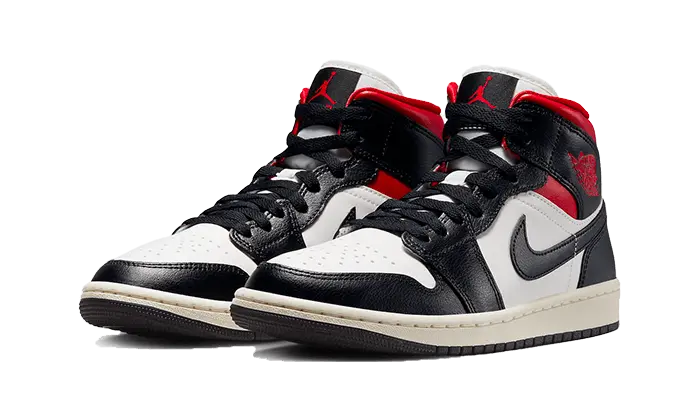 Air Jordan 1 Mid Black Gym Red