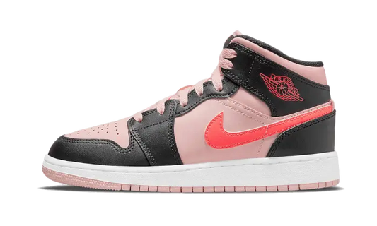 Air Jordan 1 Mid Black Pink Crimson - 554725-604