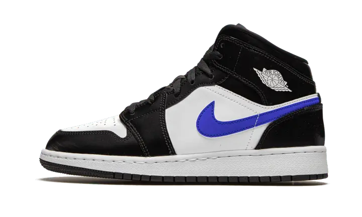 Air Jordan 1 Mid Black Racer Blue White - MTHOR SHOP